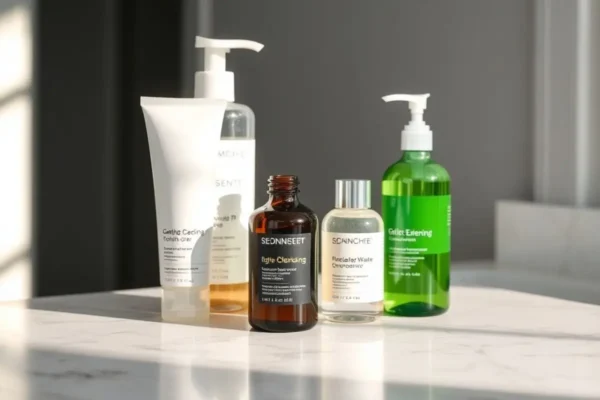 "Démaquillage du soir en Algérie avec huiles et eaux micellaires pour retirer pollution et filtres solaires"
