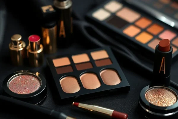 Maquillage yeux scintillant Algérie 2025 avec smoky pailleté, halo eyes et liner métallique pour soirées festives