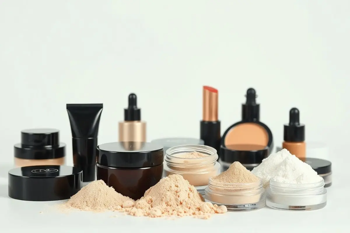 "Poudres libres de maquillage en Algérie avec produits cosmétiques professionnels, achat en ligne tendance"