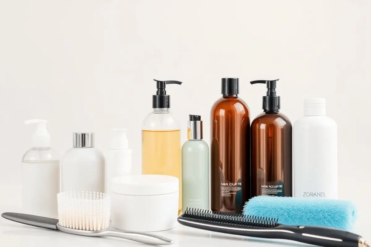 "Produits de soins capillaires pour cheveux abîmés - shampooing, après-shampooing et soins réparateurs" 