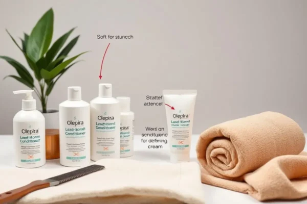 Produits leave-in et crème définissante cheveux bouclés en Algérie.