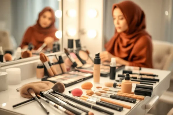 Outils pour fond de teint en Algérie : pinceau, éponge, doigts.