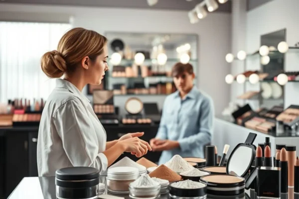 Poudres maquillage du teint en Algérie, fixation et tenue sous chaleur.