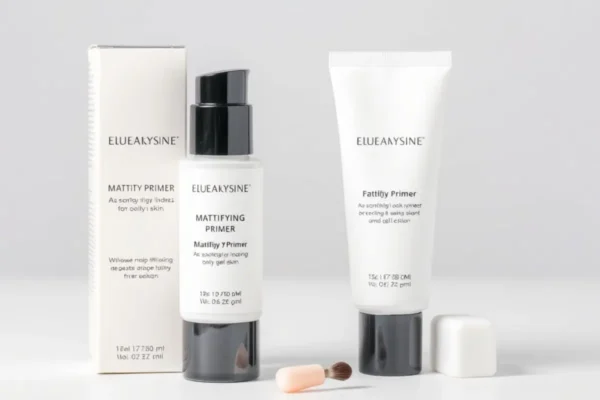 Application de primer matifiant sur peau grasse pour maquillage longue tenue