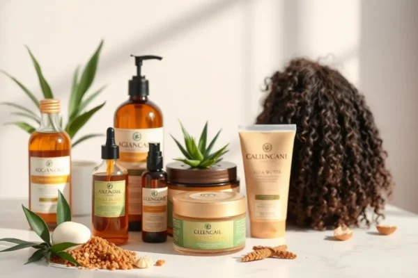 Henné naturel sur cheveux algériens, coloration et soin capillaire traditionnel.