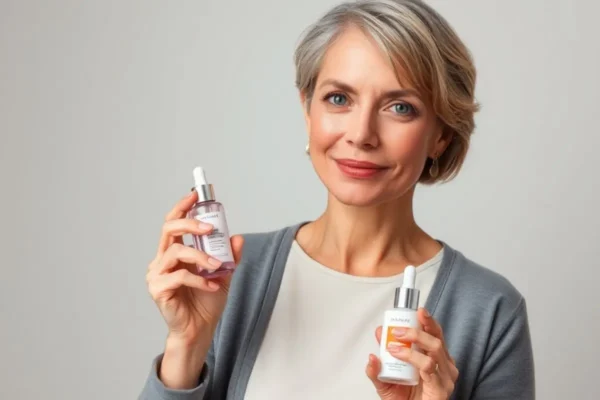 Routine visage pour peaux matures en Algérie avec produits anti-âge et protection solaire.