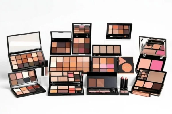 Types de palettes maquillage en Algérie : yeux, teint, blush, multi-usage.