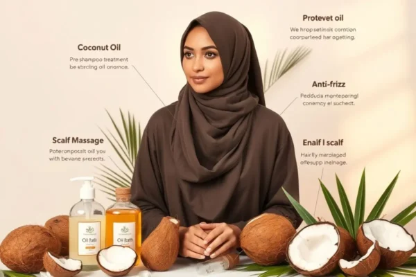 Utilisation de l’huile de coco pour les cheveux en Algérie, bain d’huile, protection, sérum